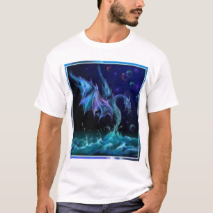 BLAUER DRACHE AUF WASSER T-Shirt