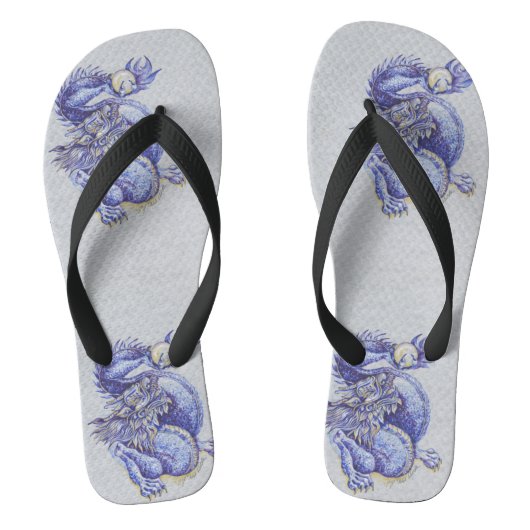 Blauer Drache Badesandalen (Fußbett)