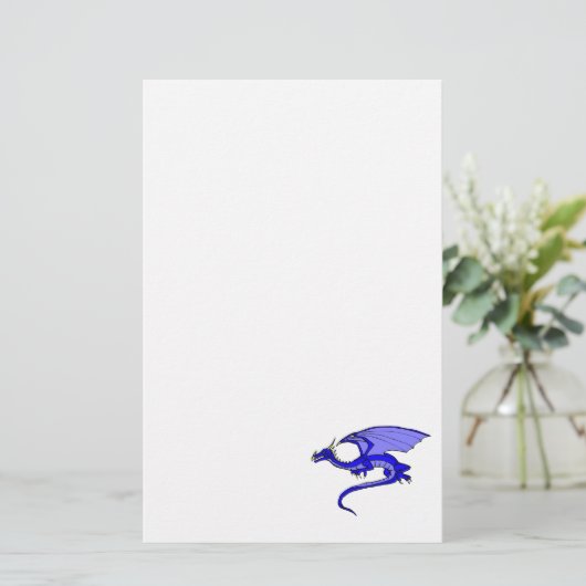 Blauer Drache Briefpapier (Stehend Vorderseite)