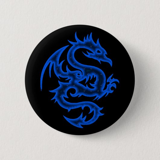BLAUER DRACHE BUTTON (Vorderseite)