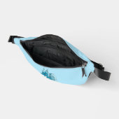 Blauer Drache Cartoon Bauchtasche (Offen)