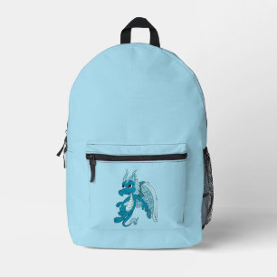 Blauer Drache Cartoon  Bedruckter Rucksack