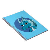 Blauer Drache Cartoon Notizblock (Rechte Seite)