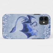 Blauer Drache der Winterfantasy Naturkunst Case-Mate iPhone Hülle (Rückseite (Horizontal))