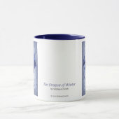 Blauer Drache der Winterfantasy Naturkunst Tasse (Zentrum)
