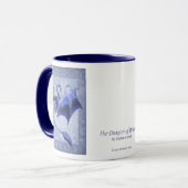 Blauer Drache der Winterfantasy Naturkunst Tasse (Vorderseite Links)