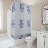 Blauer Drache Duschvorhang (Beispiel)