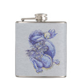 Blauer Drache Flachmann (Vorderseite)