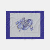 Blauer Drache Fleecedecke (Vorderseite (Horizontal))