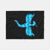 Blauer Drache Fleecedecke (Vorderseite (Horizontal))
