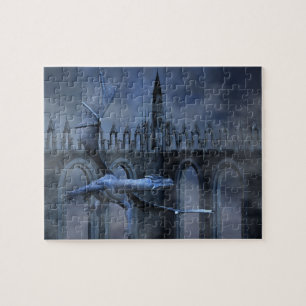 Blauer Drache-Flug Puzzle