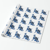 Blauer Drache Geschenkpapier (Ungerollt)