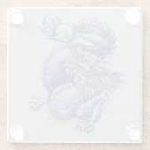 Blauer Drache Glasuntersetzer (Rückseite)