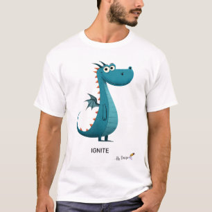 Blauer Drache IGNITE - By Design Original Spaß T-Shirt