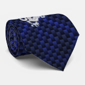 Blauer Drache in den Chrom-Kohlenstoff-Faser-Arten Krawatte (Gerollt)