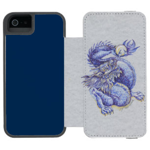 Blauer Drache Incipio Watson™ iPhone 5 Geldbörsen Hülle