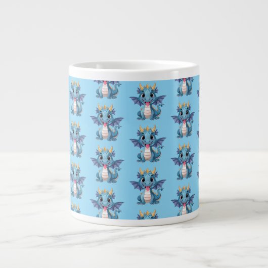 blauer Drache Jumbo-Tasse (Vorderseite)
