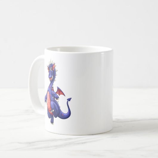 Blauer Drache Kaffeetasse (Vorderseite Links)