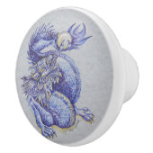 Blauer Drache Keramikknauf (Rechts)
