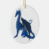 Blauer Drache Keramikornament (Rechts)