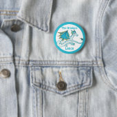 Blauer Drache-Knopf Button (Beispiel)