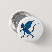 Blauer Drache-Knopf durch IDC. Button (Vorne & Hinten)