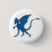 Blauer Drache-Knopf durch IDC. Button (Vorderseite)