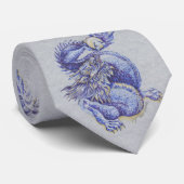 Blauer Drache Krawatte (Gerollt)