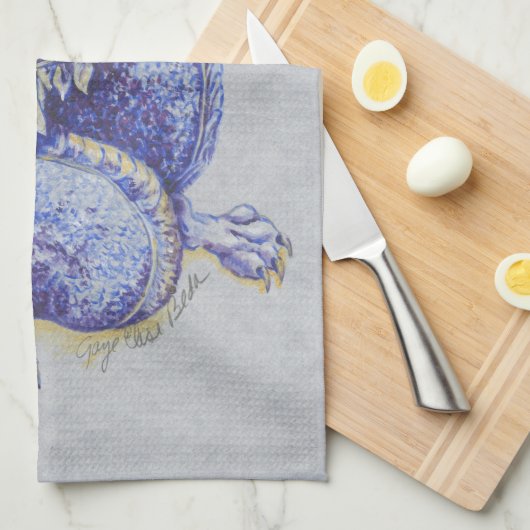 Blauer Drache Küchentuch (Viertel Falte)