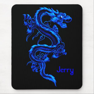 Blauer Drache Mousepad