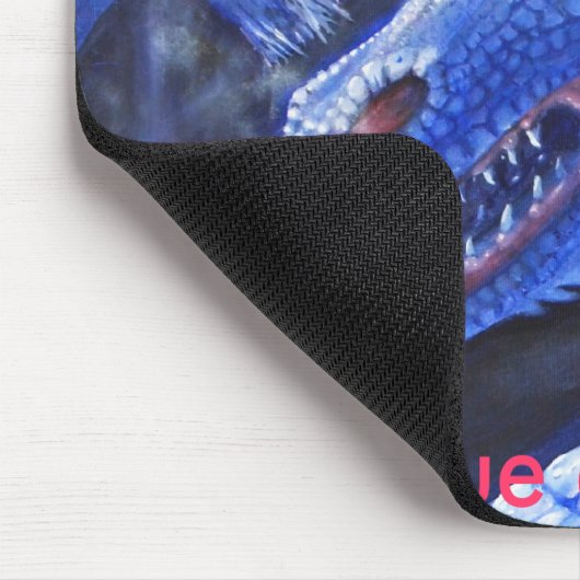Blauer Drache Mousepad (Ecke)