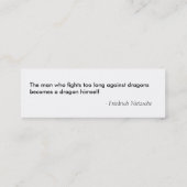 Blauer Drache - Nietzsche Zitat Mini Visitenkarte (Rückseite)