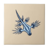 Blauer Drache Nudibranch Fliese (Vorderseite)