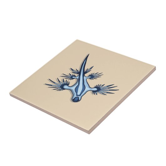 Blauer Drache Nudibranch Fliese (Seite)