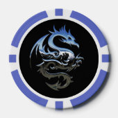 Blauer Drache Poker Chip (Vorderseite)