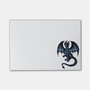 blauer Drache Post-it Klebezettel
