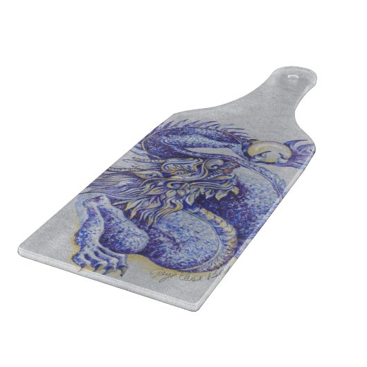 Blauer Drache Schneidebrett (Ecke)