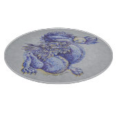 Blauer Drache Schneidebrett (Ecke)