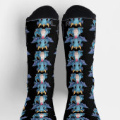 blauer Drache Socken (Oben)