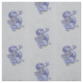 Blauer Drache Stoff (Muster)