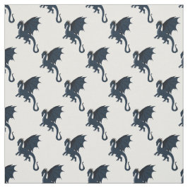 Blauer Drache Stoff