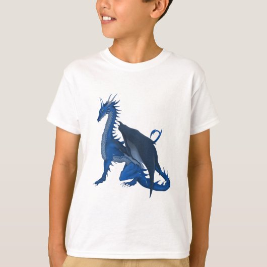 Blauer Drache T-Shirt (Vorderseite)