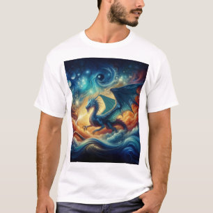 Blauer Drache T-Shirt