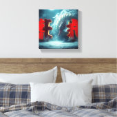 Blauer Drache Tokio Leinwanddruck (Insitu (Schlafzimmer))