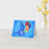 Blauer Drache und Blankenausschlag Karte (Gelbe Blume)