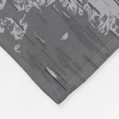 Blauer Drache und MondIllustration Fleece Blanket (Ecke)