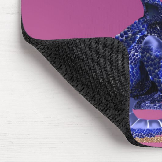 Blauer Drache und Schmetterling Mousepad (Ecke)