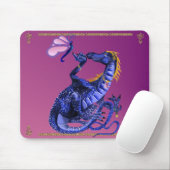Blauer Drache und Schmetterling Mousepad (Mit Mouse)