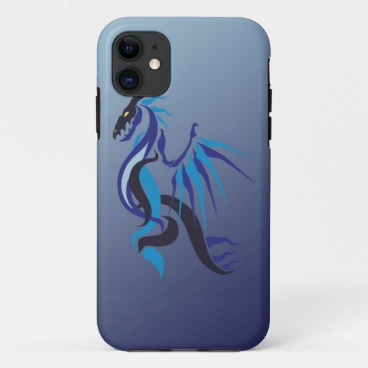 Blauer Drachenflame Case-Mate iPhone Hülle (Rückseite)