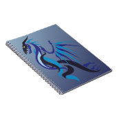 Blauer Drachenflame Notizblock (Rechte Seite)